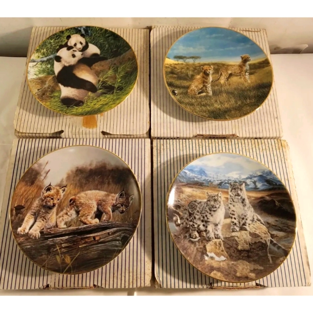 5 W.L. George Animal vintage Decorative Plates IOB collection collector